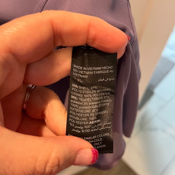 White House Black Market Purple Sleeveless Tank Top shell fully lined - Picture 6 of 7